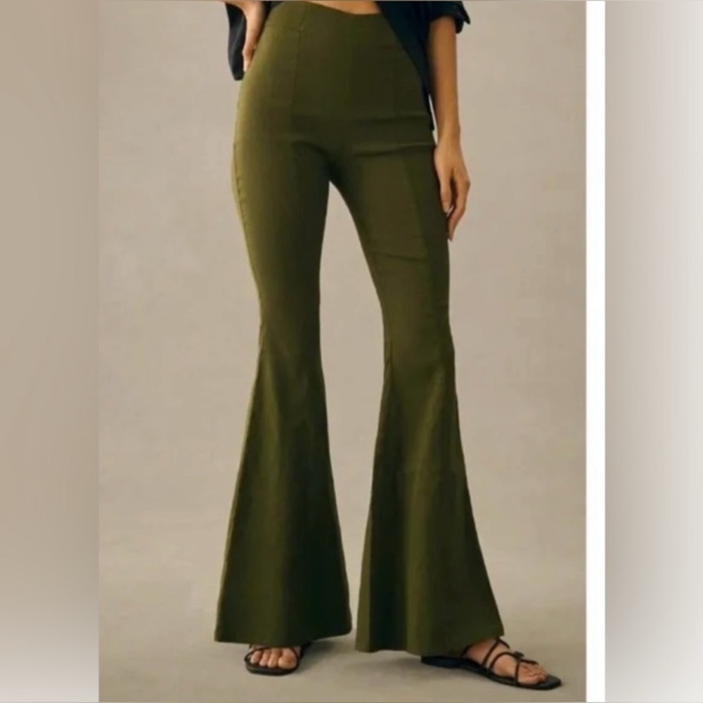 Maeve Olive Flare Pants